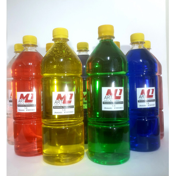 M1 ART Hediyelik Süsleme Solüsyonu Limon Esanslı 1 lt (Alkolsüz Kolanya)