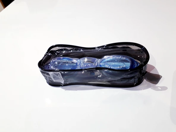 Çocuk Yüzücü Gözlüğü PVC Çantalı 8-12 yaş Mavi 8-12 Yaş - 2