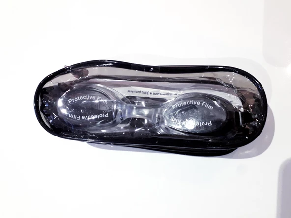 Çocuk Yüzücü Gözlüğü PVC Çantalı 8-12 yaş Siyah 8-12 Yaş - 4