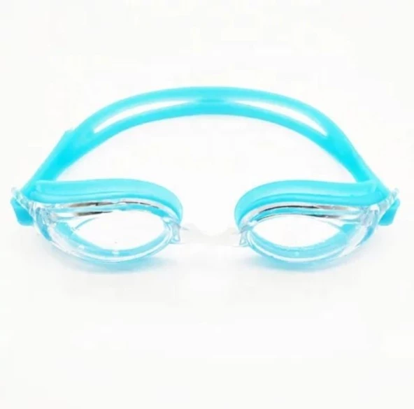 Çocuk Yüzücü Gözlüğü PVC Çantalı 8-12 yaş Açık Mavi 8-12 Yaş - 3