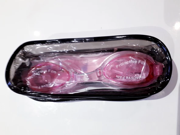 Çocuk Yüzücü Gözlüğü PVC Çantalı 8-12 yaş Pembe 8-12 Yaş - 5