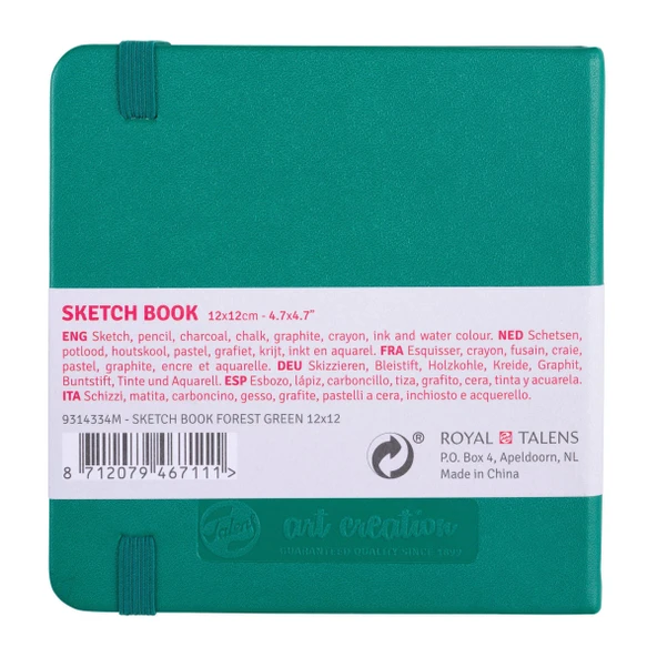 SKETCH BOOK FOREST GREEN 12X12 - 3