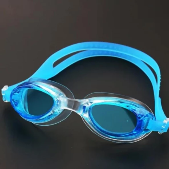 Çocuk Yüzücü Gözlüğü PVC Çantalı  8-12 yaş  Açık Mavi 8-12 Yaş - 2