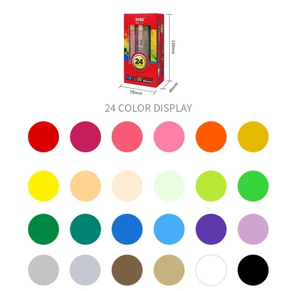 Valkyrie Leto 24 Adet Akrilik Marker Kalem Seti - 2