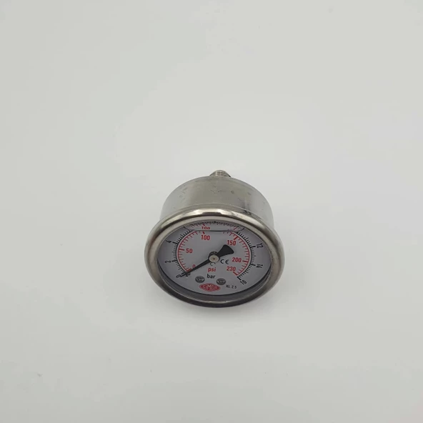 Manometre Gliserinli Arka Çıkışlı Q52 - 0 - 16 Bar 1/4 - Resim 4