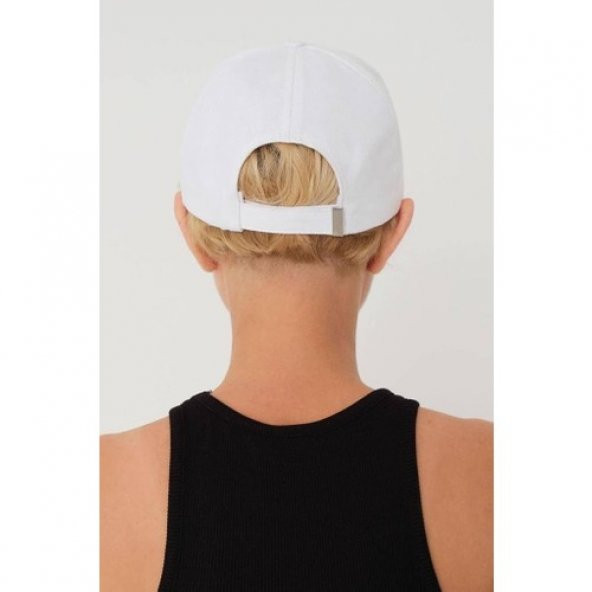 Unisex Beyaz Düz Şapka - 2