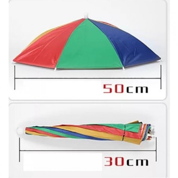 Lastikli Plaj Yazlık Kafa Şemsiyesi Asorti - 3