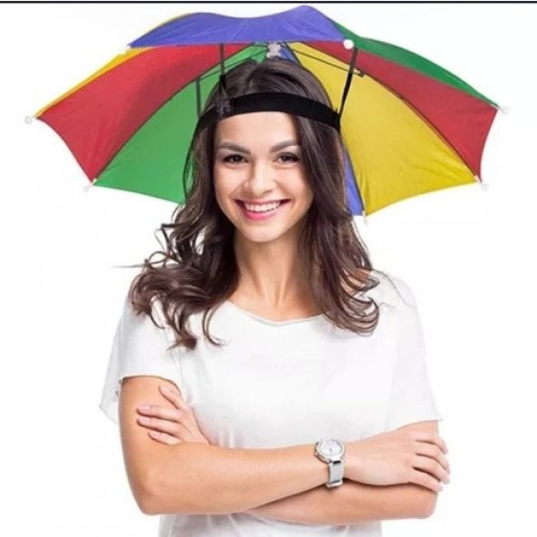 Lastikli Plaj Yazlık Kafa Şemsiyesi Asorti - 4