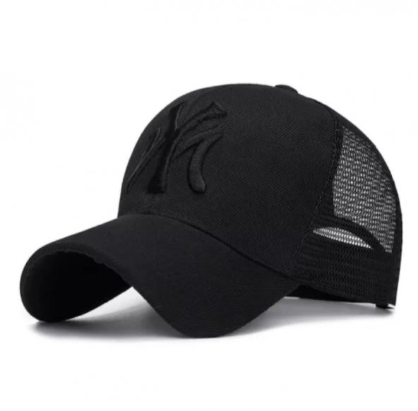 Fileli New York Yankees Nakışlı Şapka Kırmızıı Siyah Ny Şapka  Siyah Standart