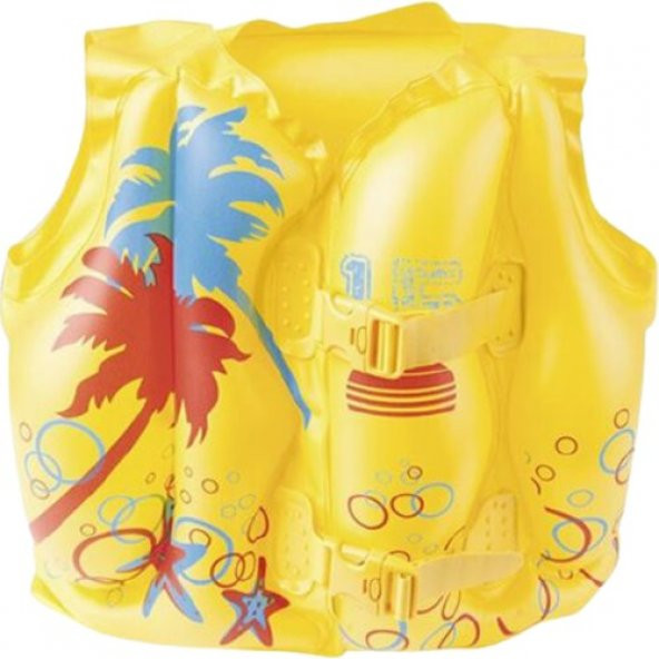 Bestway 32069 Tropikal Desenli Yüzme Deniz Can Yeleği 3-6 Yaş 41X30 cm / 16"X12"