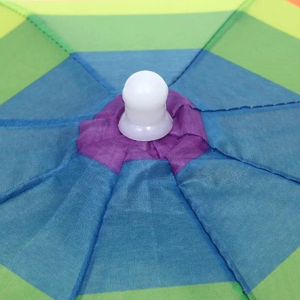 Şapka Şemsiye Lastikli Plaj Şemsiyesi Güneş Koruyucu Baş Şemsiye - 4