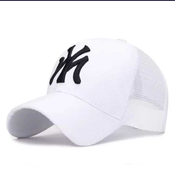 Fileli New York Yankees Nakışlı Şapka Kırmızıı Siyah Ny Şapka  Beyaz Standart