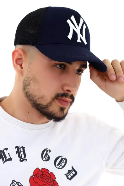 Fileli New York Yankees Nakışlı Şapka Kırmızıı Siyah Ny Şapka  Lacivert Standart - 4