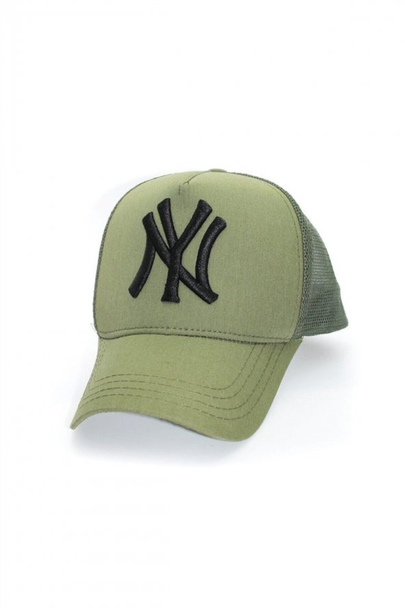Fileli New York Yankees Nakışlı Şapka Yeşil Siyah