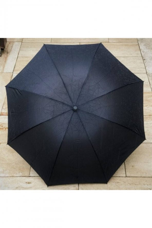 Siyah Unısex Şemsiye - Resim 2