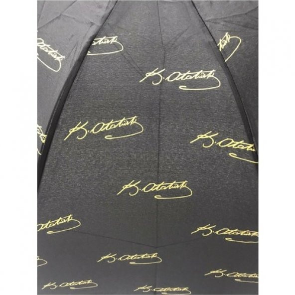 Marlux Unisex Manuel Şemsiye Atatürk İmza Desenli - 3