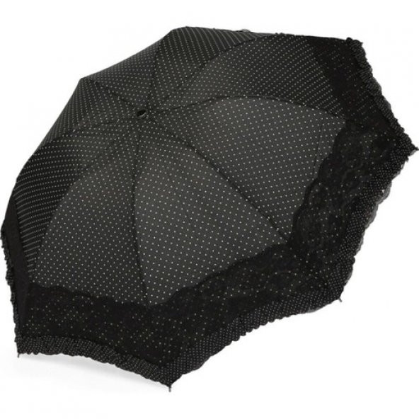 Rüzgar Kırılmayan Siyah  Lüx Bayan Şemsiyesi - 2