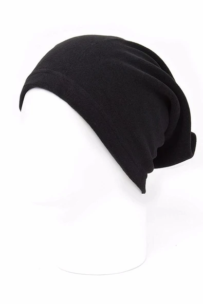 Unisex Siyah Polar Boyunluk & Bere  Bordo Tek Ebat - 2