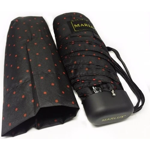 Marlux Mini Cep  Bayan Şemsiye, Kırmızı Puanteli  17 cm, Ultra Mini Şemsiye - 3