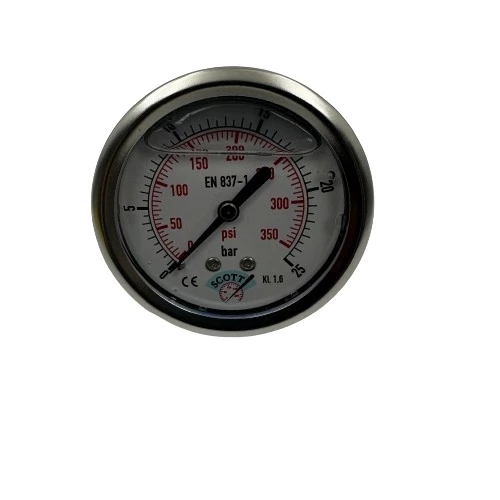 Ø 63 - 0 - 25 BAR 1/4 GLİSERİNLİ PANO TİPİ MANOMETRE