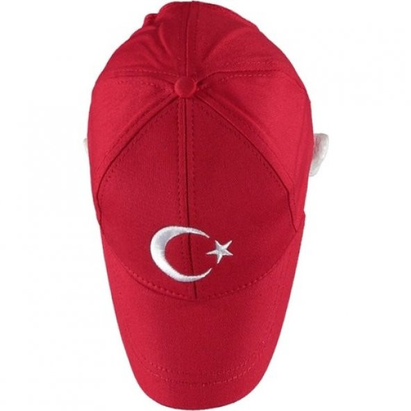 Bayrak Şapka Ay Yıldızlı Şapka Arkası Cırtlı Nakışlı Ürün - 3