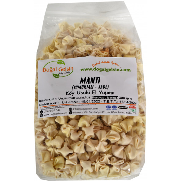 Doğal Gelsin Ev Mantısı (Yumurtalı-Sade) - 300 gr