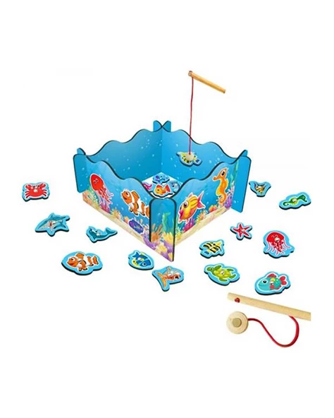 Ahşap Manyetik Tutmalı Balık Oyunu ONY381 Playwood - 2