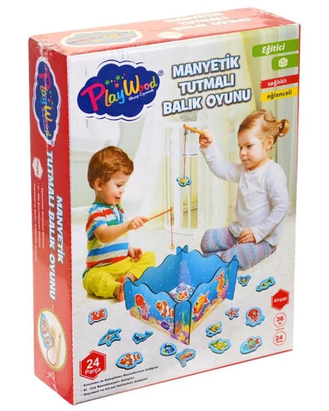 Ahşap Manyetik Tutmalı Balık Oyunu ONY381 Playwood