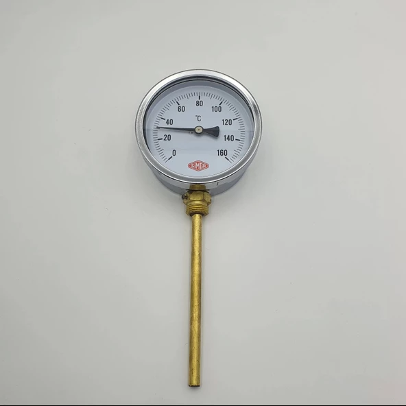 Termometre Alttan Çıkışlı Q100 - 0 - 160°C 15 Cm 1/2 - Resim 6