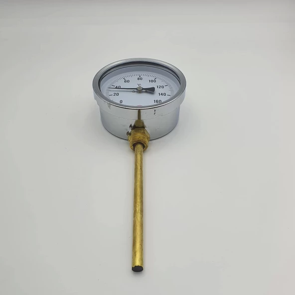 Termometre Alttan Çıkışlı Q100 - 0 - 160°C 15 Cm 1/2 - Resim 5