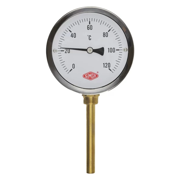 Termometre Alttan Çıkışlı Q100 - 0 - 160°C 15 Cm 1/2 ürün görseli 1