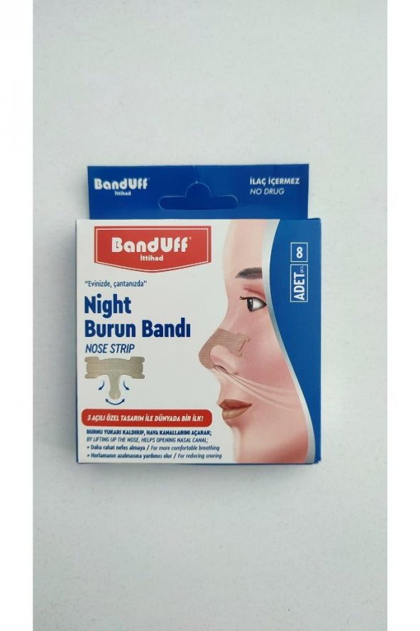 BANDUFF Night Burun Bandı 1*8 Adet
