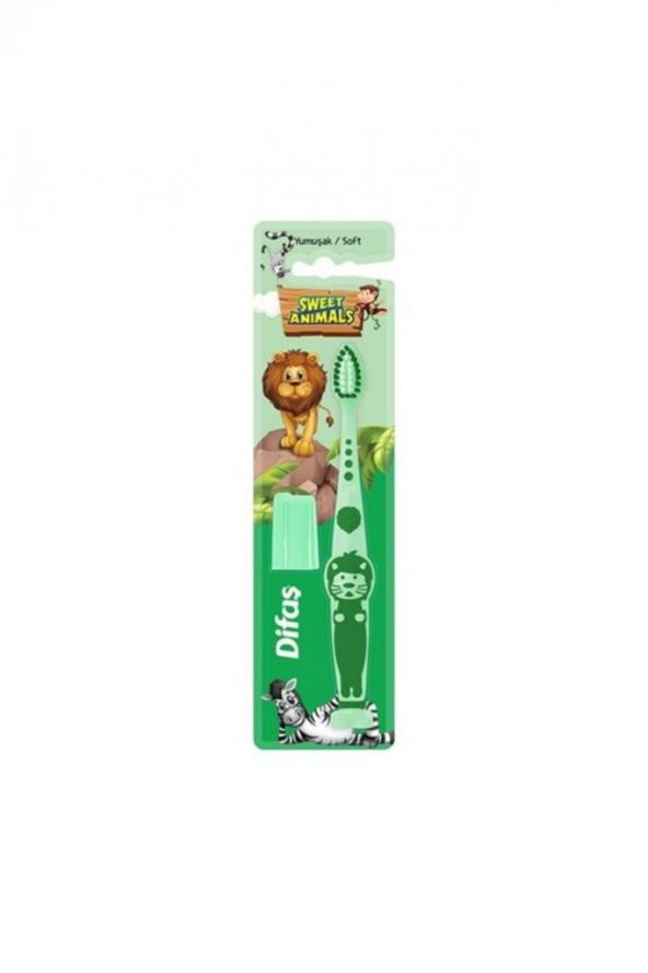 DİFAŞ Sweet Animals Çocuk Diş Fırçası Yeşil
