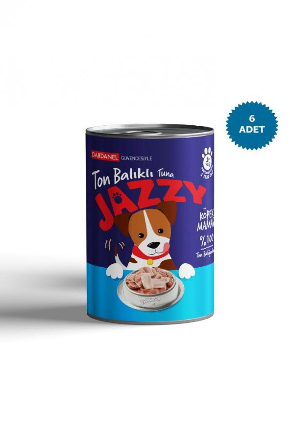 DARDANEL Jazzy Köpek Maması Ton Balıklı 400g X 6 Adet