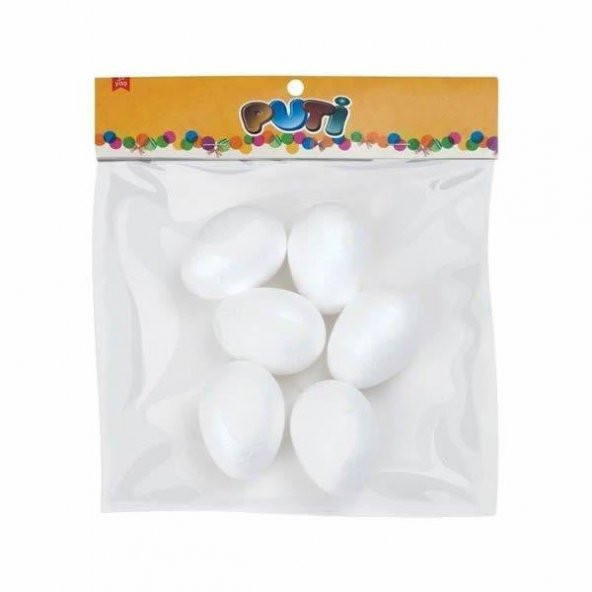 PUTI 6cm KOPUK YUMURTA 6 LI