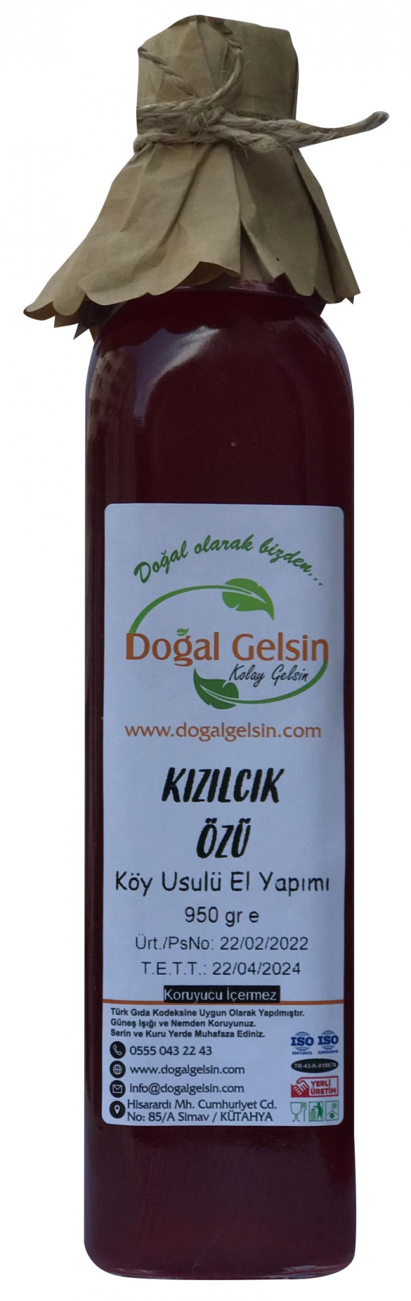 Doğal Gelsin Kızılcık Özü - 500 ml