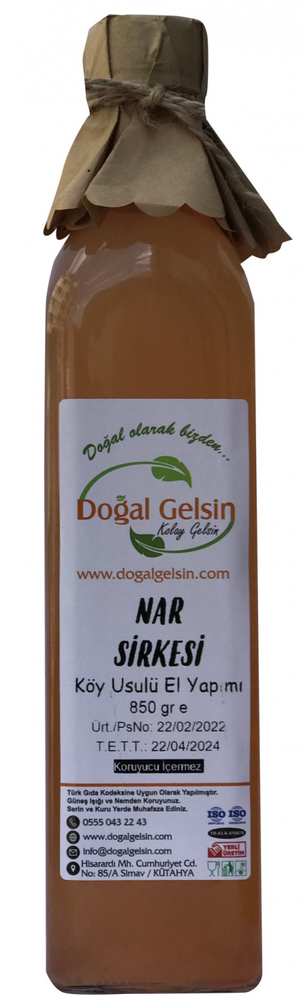 Doğal Gelsin Nar Sirkesi - 500 ml