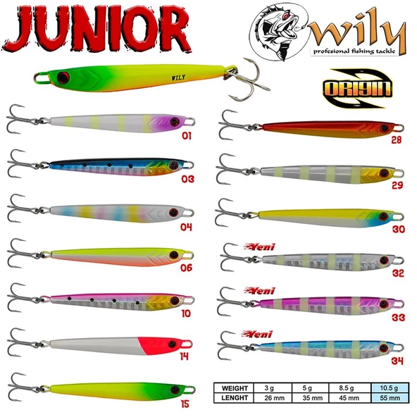 WİLY JUNİOR JİG 10.5 GR 5.5 CM