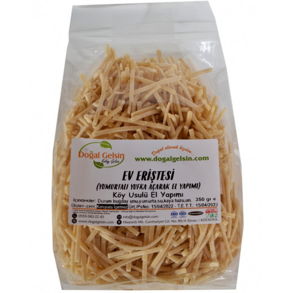 Doğal Gelsin Sade Ev Eriştesi - 350 gr