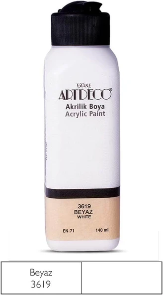 Artdeco 140ml Akrilik Boya Beyaz / 3619