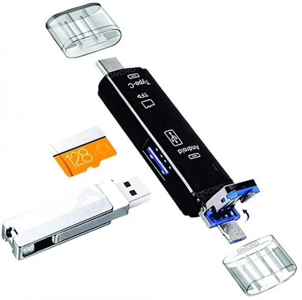 Micro USB -Type c - Usb Telefon Adaptörü Micro SD/SD Kart/USB Okuyucu Dönüştürücü - 3