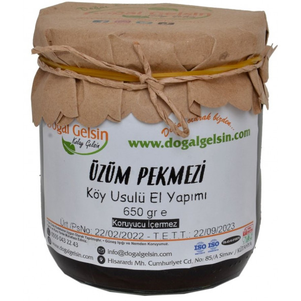 Doğal Gelsin Üzüm Pekmezi - 650 gr