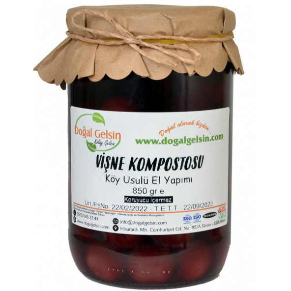 Doğal Gelsin Vişne Kompostosu - 850 gr