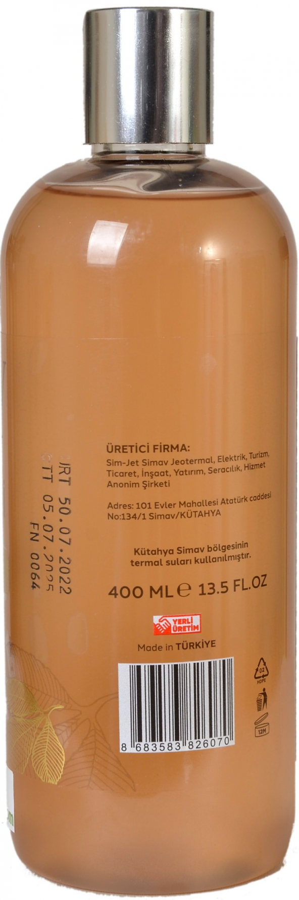 Simav Synaus Kestane Özlü ve Termal Sulu Duş Jeli - 400 ml - 3