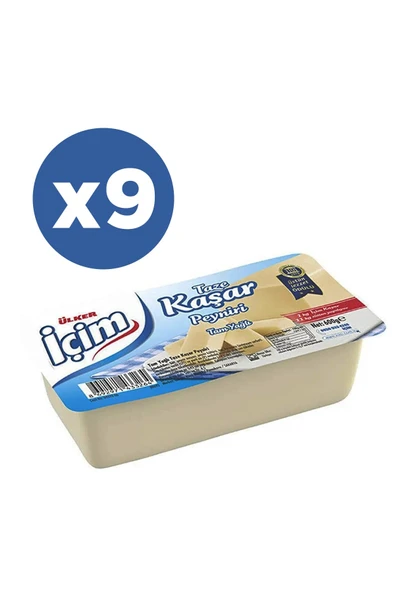 İçim Kaşar Peyniri 600 gr x 9 Adet ürün görseli