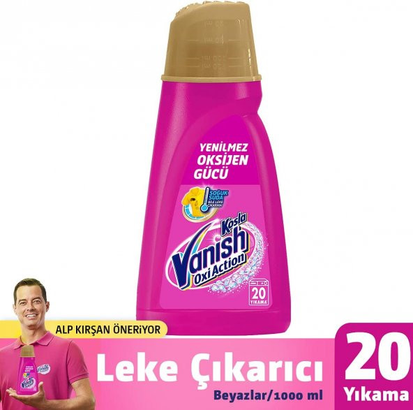 Vanish Leke Çıkarıcı Sıvı Gold Pembe 20 Yıkama, 1 Litre