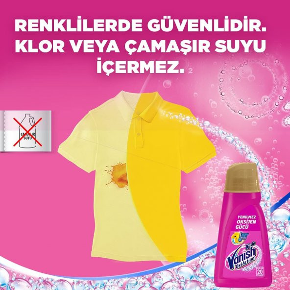 Vanish Leke Çıkarıcı Sıvı Gold Pembe 20 Yıkama, 1 Litre - 5