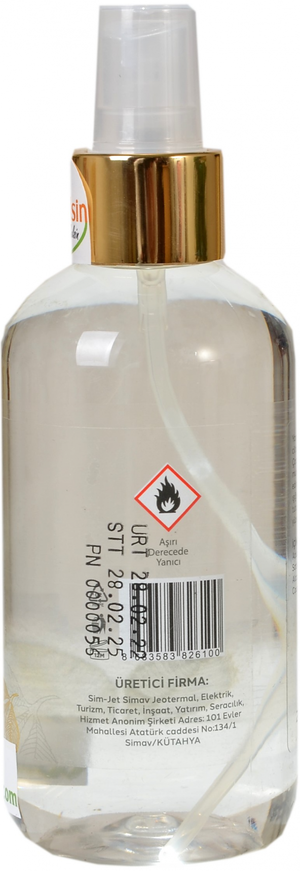 SİMAV Coğrafi İşaretli Kestane Özlü ve Termal Sulu Kolonya Spreyli Şişe - 200 ml - 4