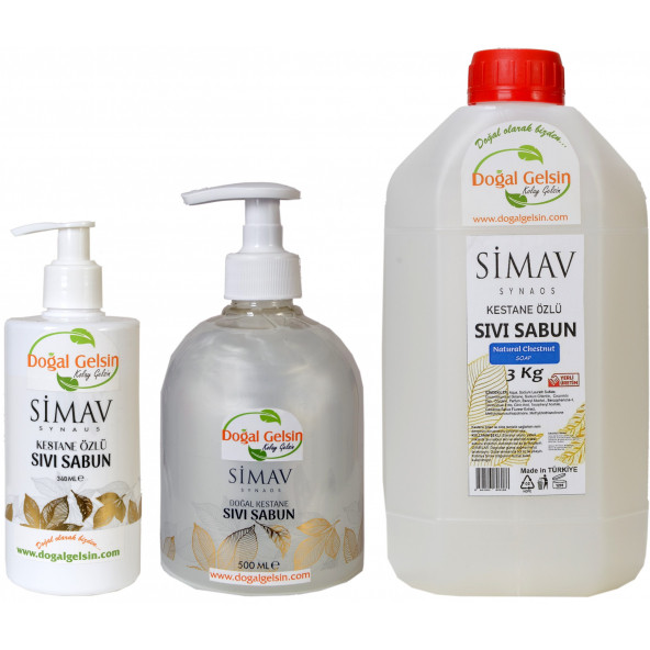 Simav Synaus Kestane Özlü ve Termal Sulu Sıvı Sabun - 500 ml - 3