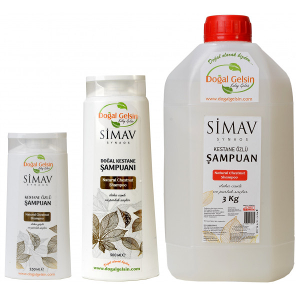 Simav Synaus Kestane Özlü ve Termal Sulu Şampuan - 5 lt - 3